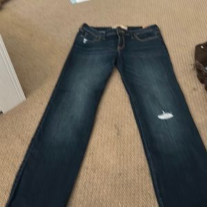 Hollister skinny dark blue jeans